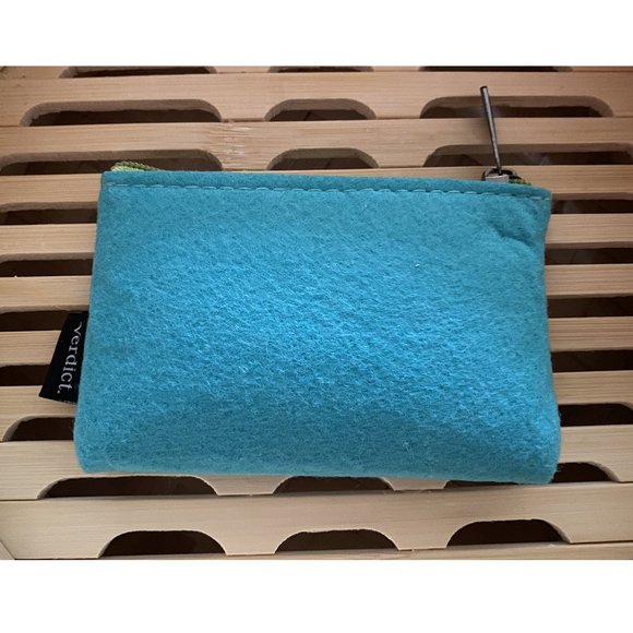 Verdict Teal Felt Coin/ Card Pouch NWOT - Picture 2 of 7